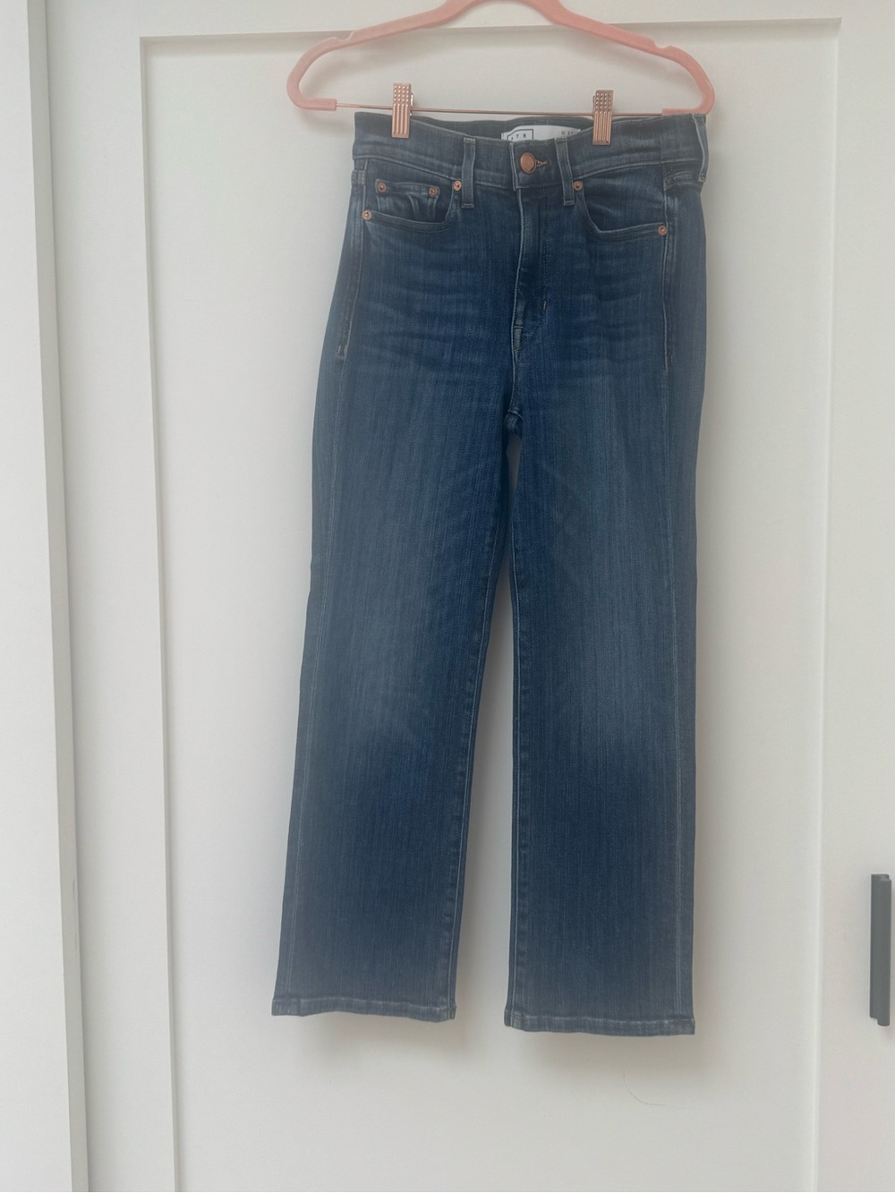 AYR Straight-Leg Jeans in Dark Blue Wash